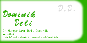 dominik deli business card